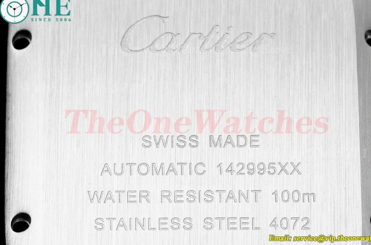 SS Silver MY9015 Santos Dial XL AMG Mens 40mm SS 100 RG 1202